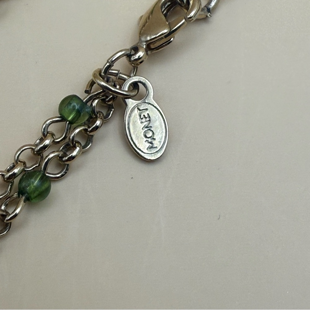 Vintage Monet 36” Gold Tone Necklace Multi Color Glass Beads Chain - Picture 6 of 9